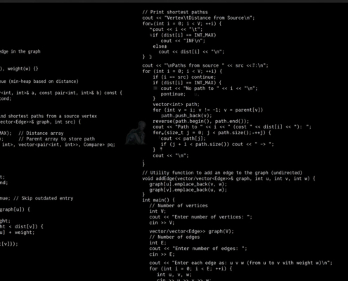 CMD window displaying algorithm code execution