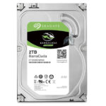 3.5-inch Seagate Barracuda 2TB hard drive used as a replacement storage device in a desktop computer system