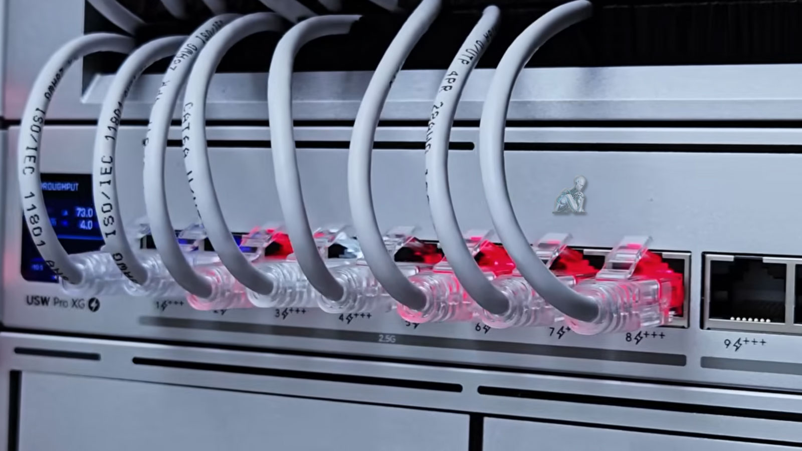 Network setup showing Ethernet connections alongside wireless router providing WiFi coverage for connected devices