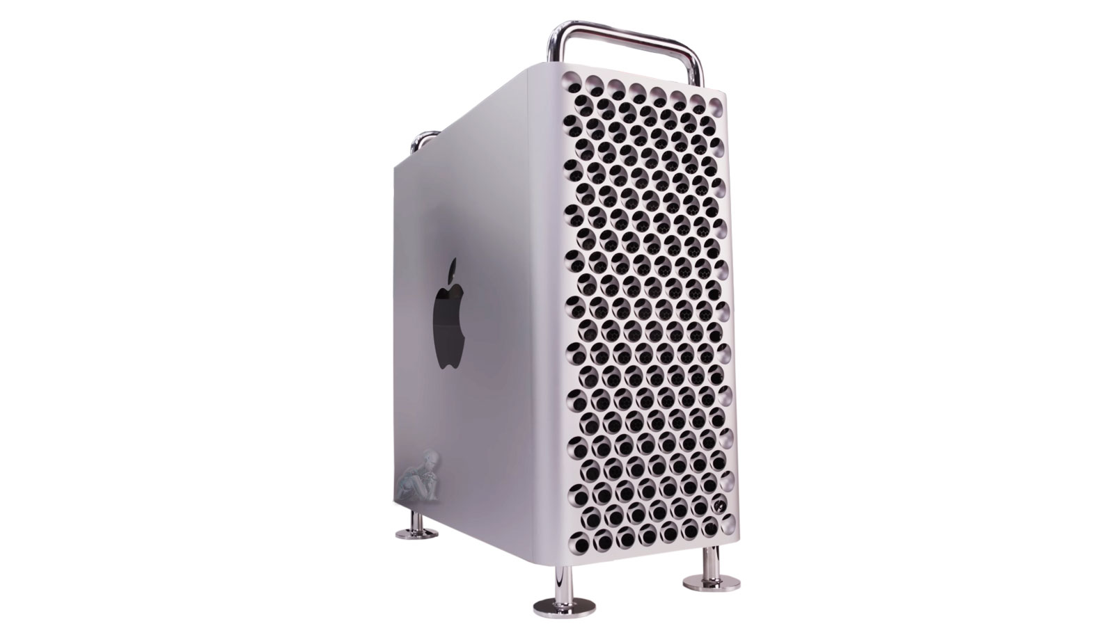 Apple Mac Pro desktop computer prepared for internal cleaning and maintenance service