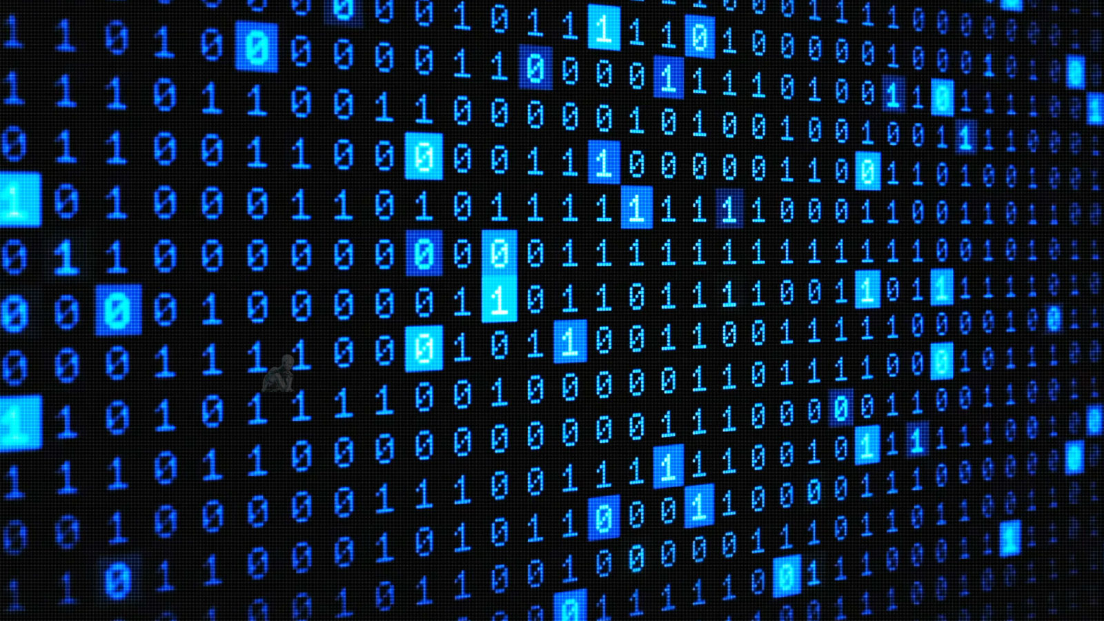 ecc-memory-bit-error-data-corruption Binary data with individual zeros and ones highlighted to illustrate memory bit errors corrected by ECC memory.