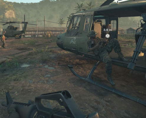 Vietnam War video game frozen on a computer screen during gameplay without displaying a blue screen.
